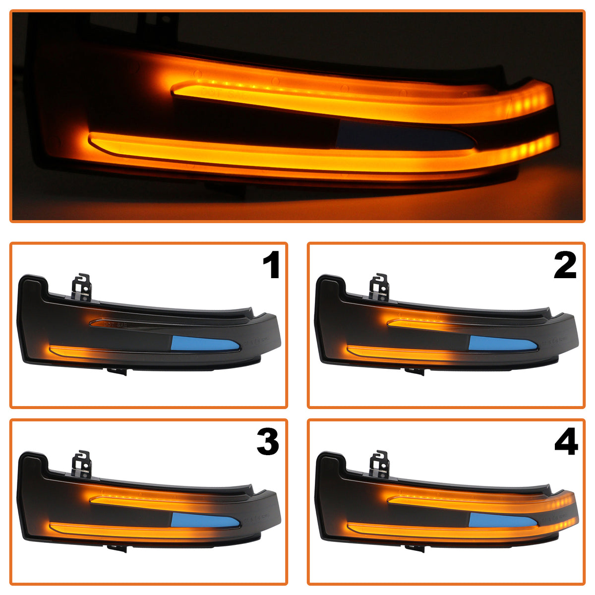 Mercedes W246 B-Class 11-19 Mirror Indicator Left + Right SMOKED DYNAMIC LED 2 pcs. SET