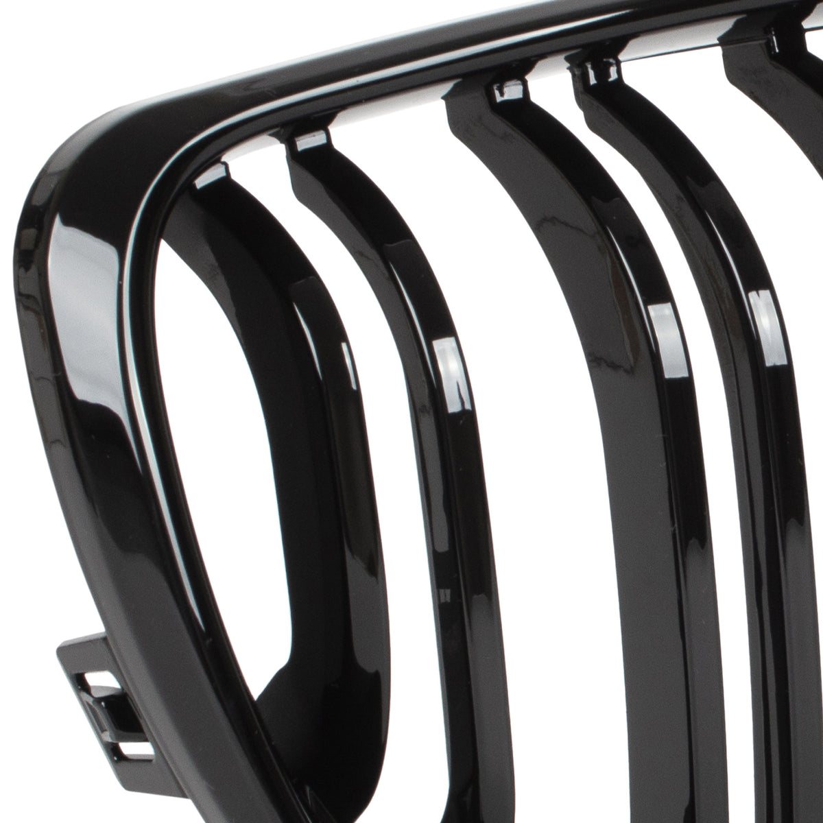 BMW 1 E81 E82 E87 E88 07-11 front grilles (kidneys) left + right set BLACK GLOSSY DOUBLE BAR