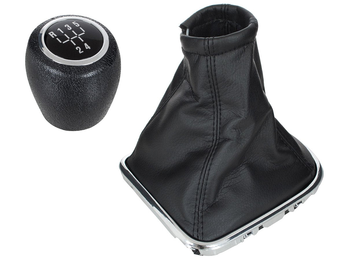 Chevrolet Cruze 2009- black gear knob + black gaiter with chrome frame 5 gears