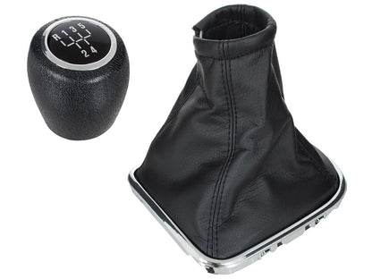 Chevrolet Cruze 2009- black gear knob + black gaiter with chrome frame 5 gears