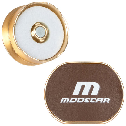 M MODECAR Dyfuzor zapachowy na kratkę nawiewu WF-108 - ZŁOTY METAL + BRĄZOWA SKÓRA