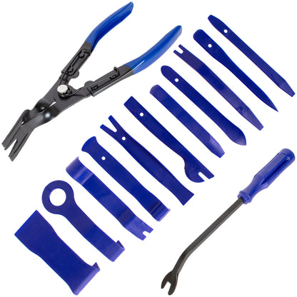 M MODECAR Zestaw narzędzi do tapicerki 13PCS - 11 Ściągaczy + Szczypce + Chwytak KPL