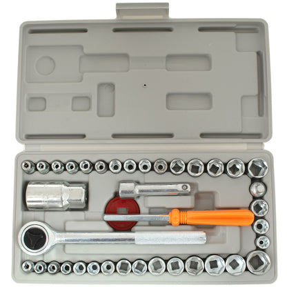 M MODECAR Zestaw narzędzi (klucze nasadowe) w walizce 1/4" i 3/8" 40PCS