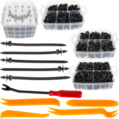 M MODECAR Zestaw spinek kołków samochodowych 620PCS + Akcesoria KPL