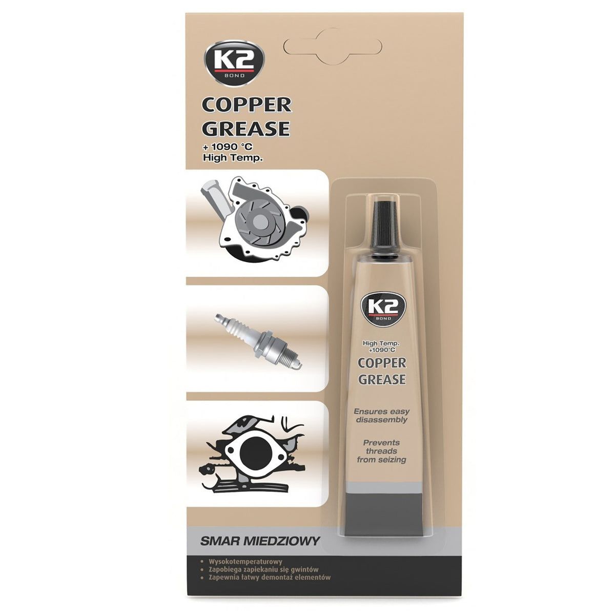 Smar miedziowy K2 COPPER GREASE 20g B401N