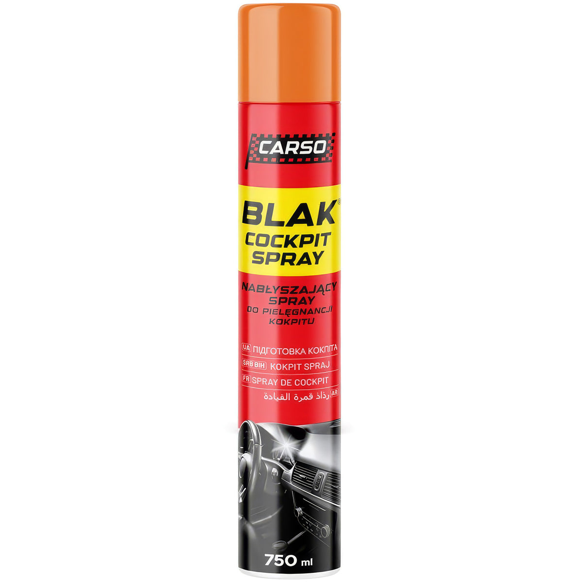 Spray do deski rozdzielczej K2 Carso Blak Brzoskwinia 750ml C407BR