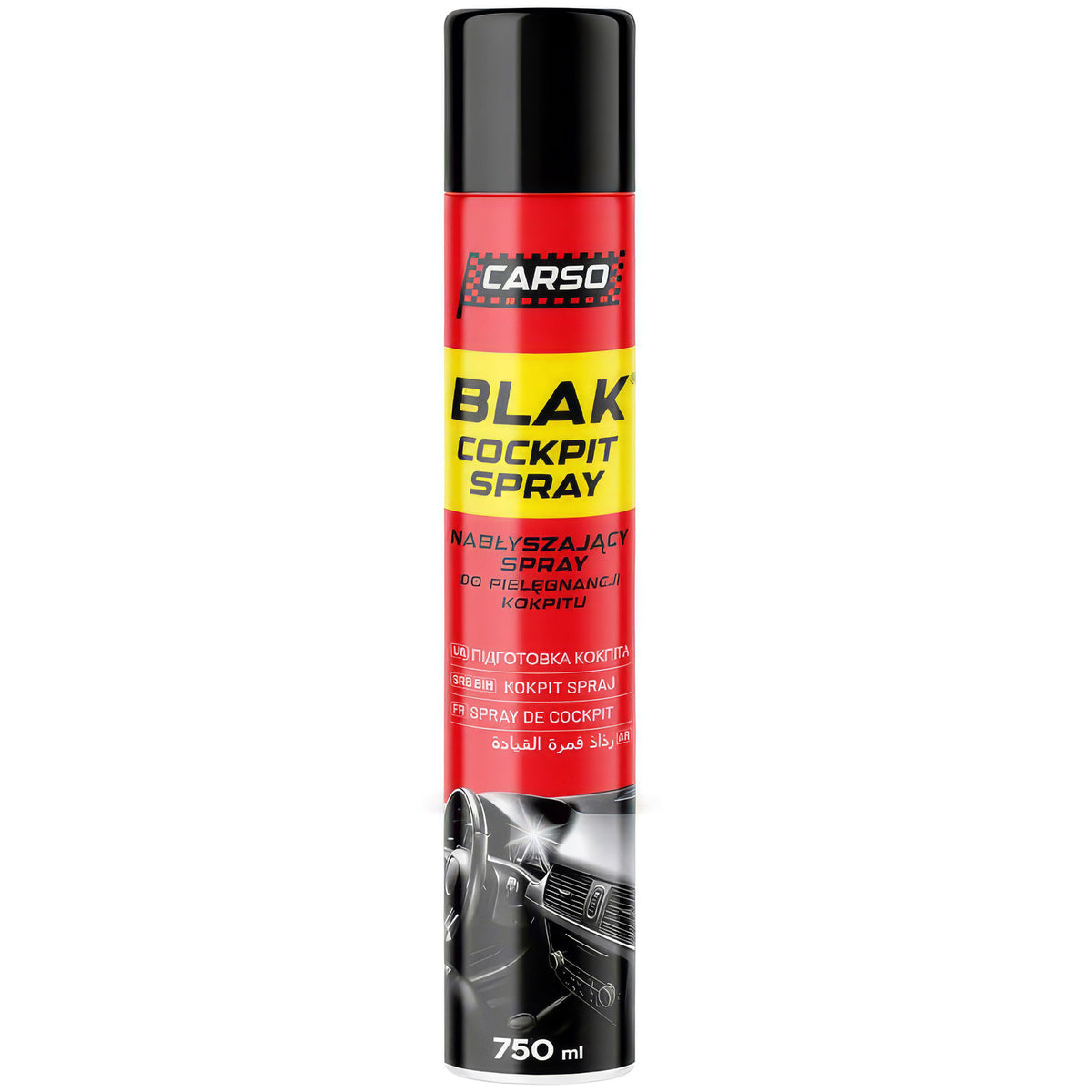 Spray do deski rozdzielczej K2 Carso Blak New Car 750ml C407NC