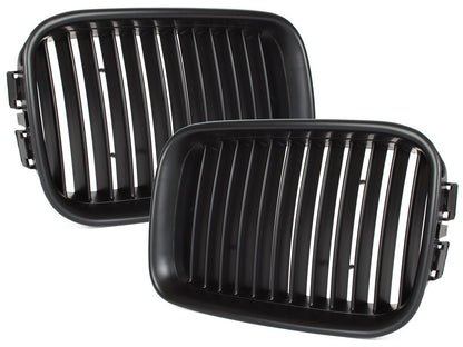 BMW 3 E36 90-96 kidney grilles between headlights (kidneys) left + right set. BLACK