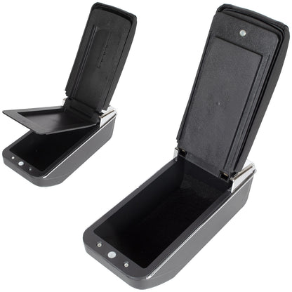 Toyota Yaris III 11-20 armrest with storage compartment BLACK ECO-LEATHER + mounting kit