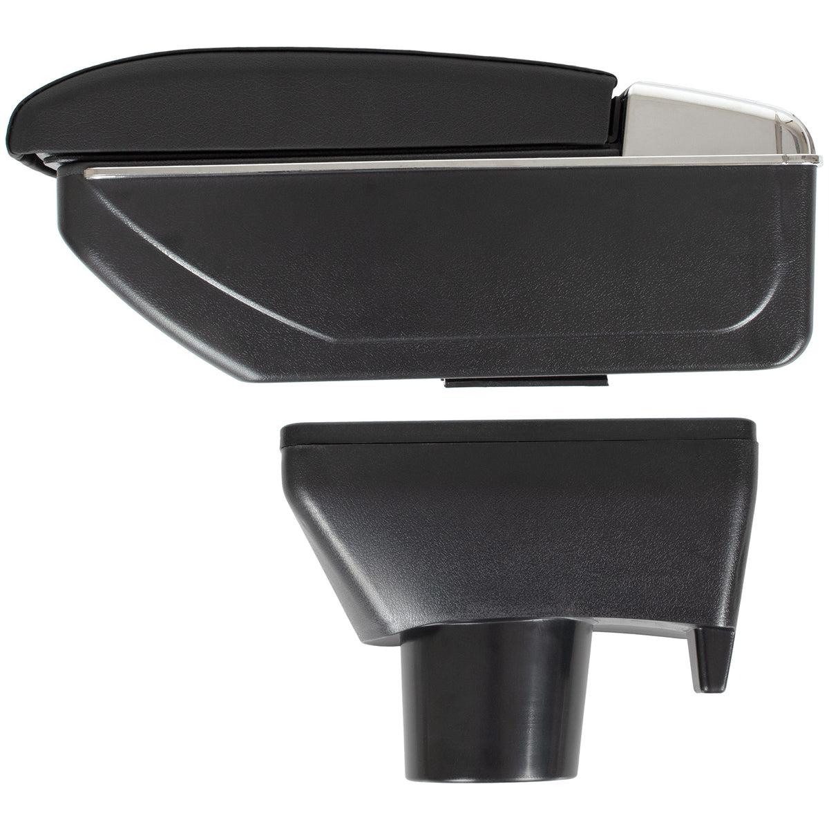 Toyota Yaris III 11-20 armrest with storage compartment BLACK ECO-LEATHER + mounting kit