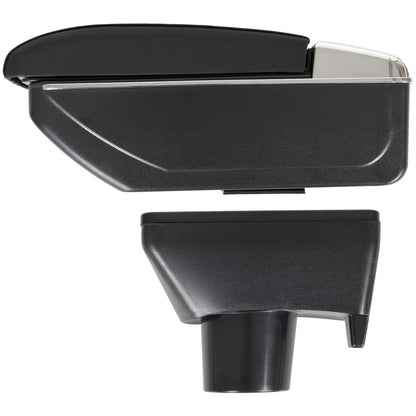 Toyota Yaris III 11-20 armrest with storage compartment BLACK ECO-LEATHER + mounting kit