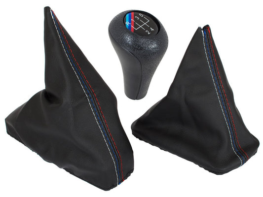 @@@@@ BMW 3 E46 98-07 gear stick gaiter + handbrake lever gaiter + M-PACKAGE 5-SPEED gear knob 3 pcs. SET