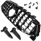 Mercedes CLA W118 C118 X118 19-23 atrapa między reflektory (grill) PANAMERICANA PIANO BLACK + ZAŚLEPKA NA OTWÓR