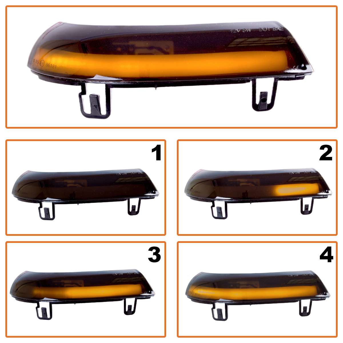 VW Eos 06-15 kierunkowskaz boczny LED DYMIONY DYNAMICZNY 2 szt. KPL