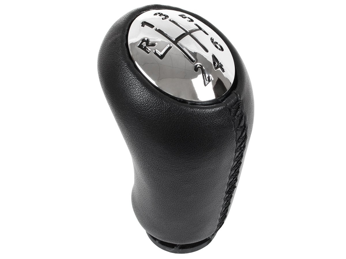 Dacia Logan I 2004- gałka zmiany biegów 6 BIEGÓW CZARNA SKÓRA + CHROM