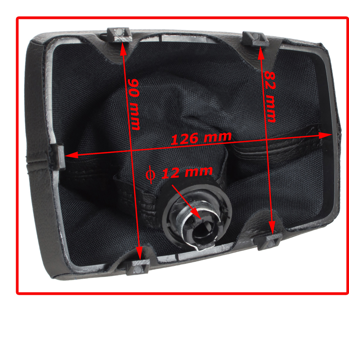 Audi A6 C6 04-12 gałka zmiany biegów CZARNA + CHROME 6 BIEGÓW + MIESZEK CZARNY Z CZARNĄ NITKĄ
