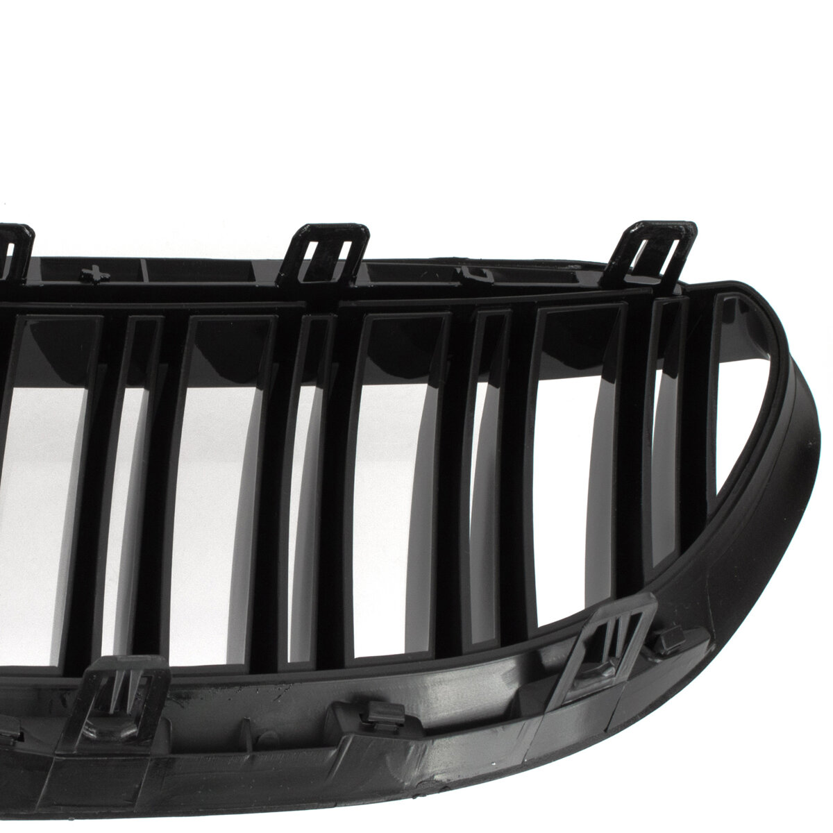 BMW 6 E63 / E64 04-10 atrapy między reflektory (nerki) lewa + prawa kpl. BLACK GLOSSY DOUBLE BAR