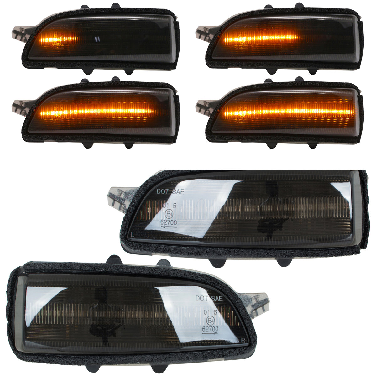 Volvo C70 II 03-13 kierunkowskaz w lusterko lewy + prawy DYMIONY DYNAMICZNY LED 2 szt. KPL