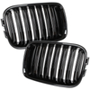 BMW 3 E36 91-96 atrapy między reflektory (nerki) lewa + prawa kpl. BLACK GLOSSY DOUBLE BAR