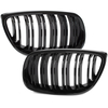 BMW 3 E92 E93 06-10 atrapy między reflektory (nerki) lewa + prawa kpl. BLACK GLOSSY DOUBLE BAR