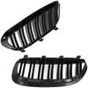 BMW 6 E63 / E64 04-10 atrapy między reflektory (nerki) lewa + prawa kpl. BLACK GLOSSY DOUBLE BAR