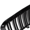 BMW 6 E63 / E64 04-10 atrapy między reflektory (nerki) lewa + prawa kpl. BLACK GLOSSY DOUBLE BAR