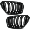 BMW 6 F06 F12 F13 10-18 atrapy między reflektory (nerki) lewa + prawa kpl. BLACK GLOSSY DOUBLE BAR